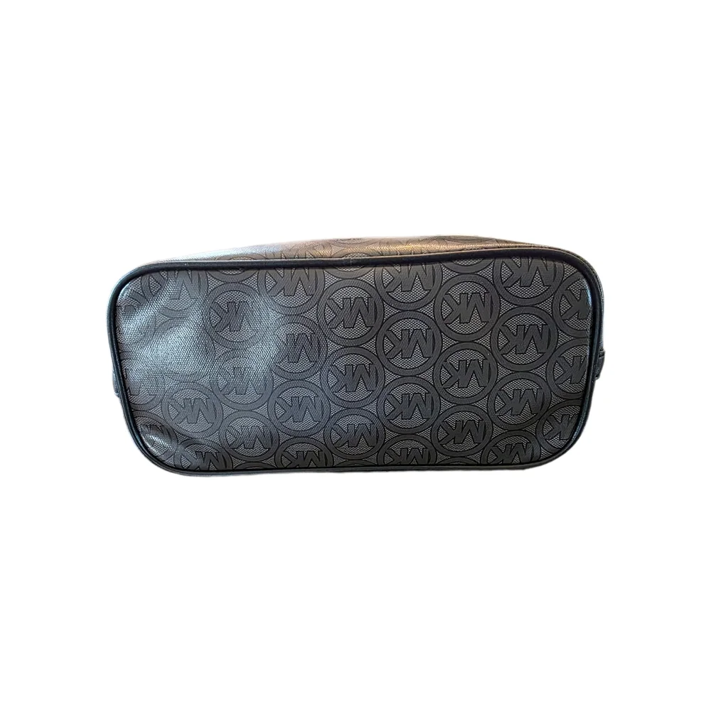 MICHAEL KORS Jodie Small Logo Set Tote Bag Black W-Matching Card Case Wallet NWT - Picture 4 of 10